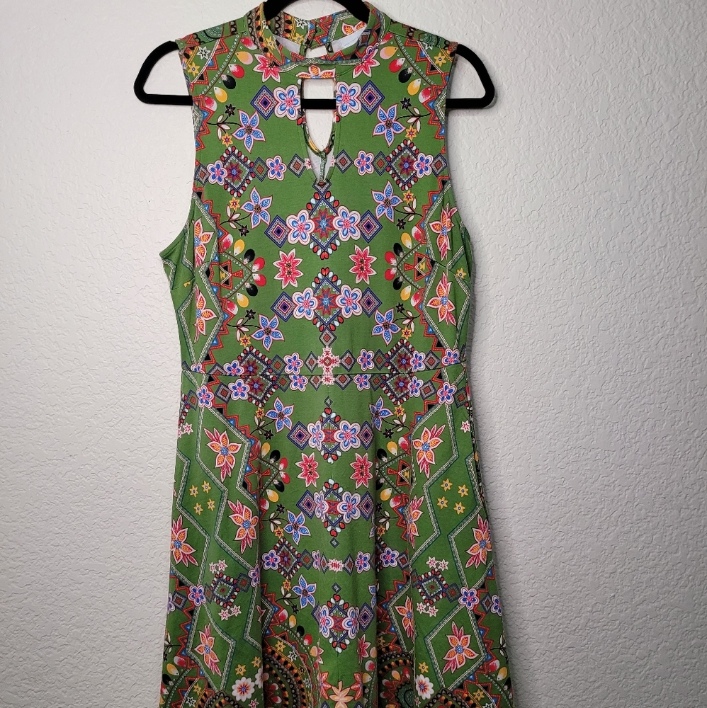 Green Colorful Dress